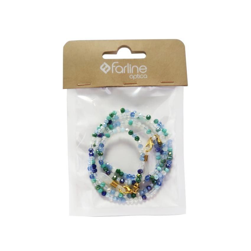 Farline Cordón Cristales Tonos Azules y Verdes para Gafas