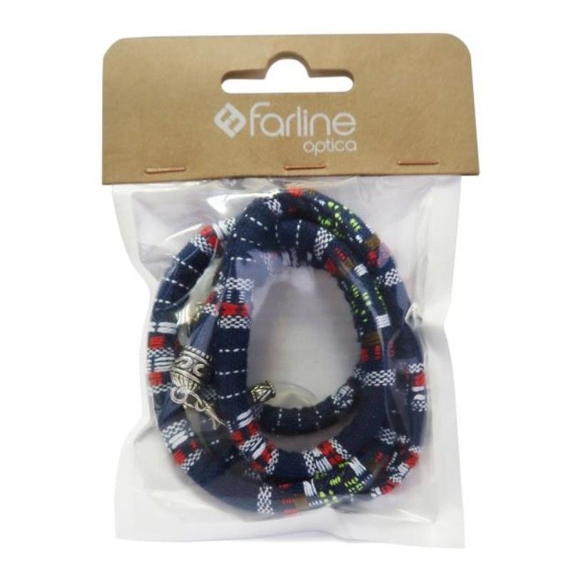 Farline Cordón de Tela Azul Étnico para Gafas