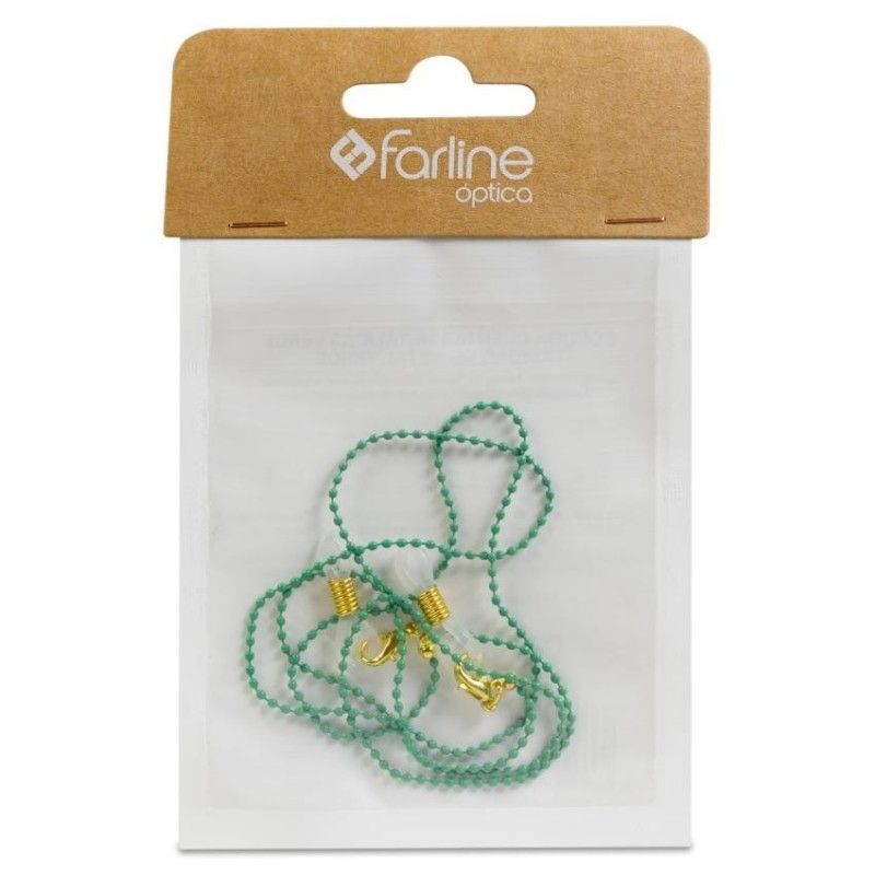 Farline Cordón Metálico Verde para Gafas