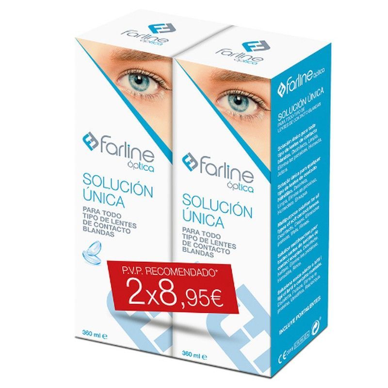 Farline Optica Solución Única Lentes 2x360ml