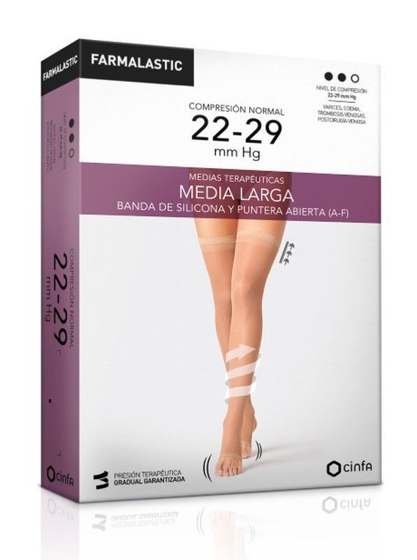 Farmalastic Media larga puntera abierta 22-29 mmHg