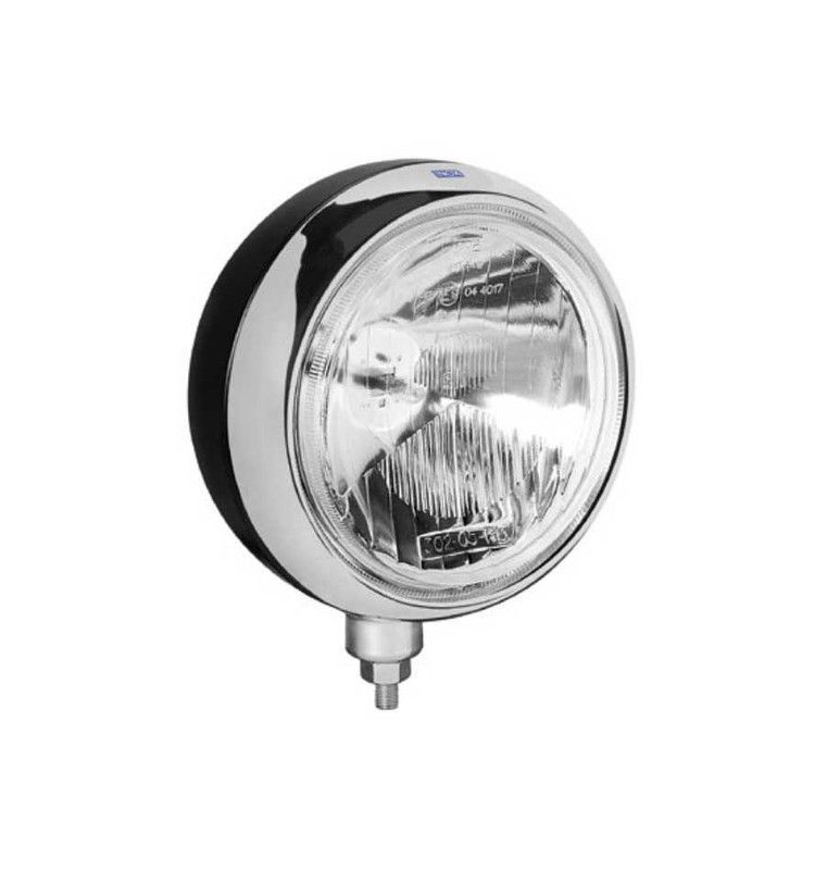 Faro de Largo Alcance Cromado H3 Oscar con aro de acero inoxidable.