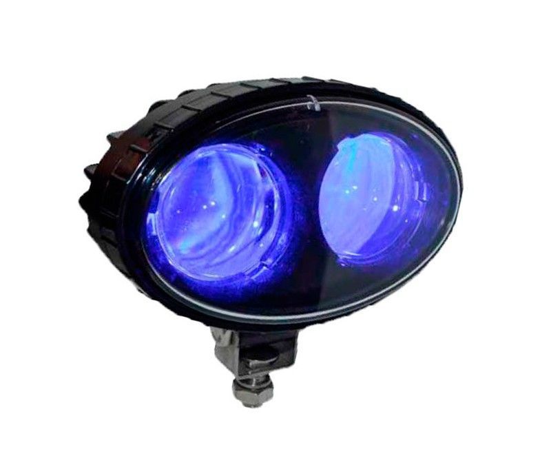 Faro de trabajo ovalado con 2 LEDS y luz azul R1920 - Reals