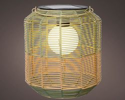 FAROL SOLAR DE MIMBRE FIJO DIA 24x28 VERDE