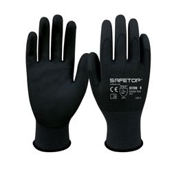 FEATHER TASK, guante sintético poliuretano negro