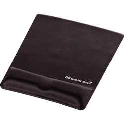 FELLOWES Alfombrilla con reposamuñecas de espuma canal-V® Negro 9181201