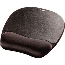 FELLOWES Alfombrilla con reposamuñecas Memory foam Negro 9176501