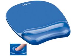 FELLOWES Alfombrilla y reposamuñecas gel Crystal® Azul  9114120