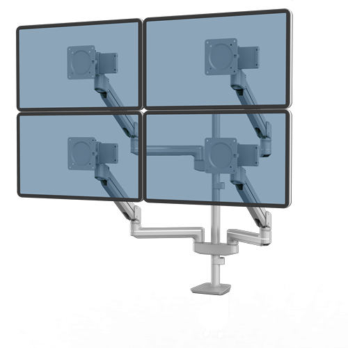 FELLOWES Brazo para monitor Tallo Modular® 4FMS Plata 8610501