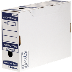 FELLOWES Caja de archivo definitivo folio 100mm Azul 0031802