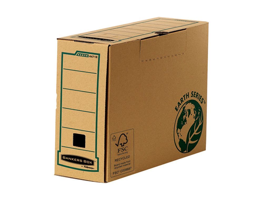 FELLOWES Caja de archivo definitivo folio 100mm con montaje manual 4471801