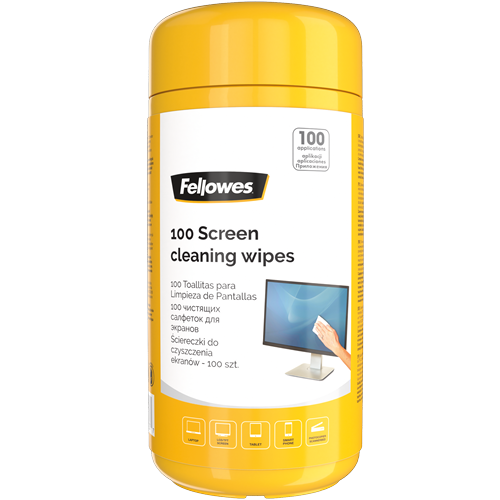 FELLOWES Dispensador 100 toallitas limpiadoras pantalla 9970330