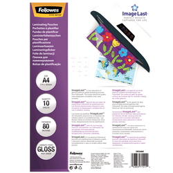 FELLOWES Kit de inicio A4 80 micras + hoja de limpieza 5406201