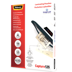 FELLOWES Pack 100 Fundas Plastificar 125 micras Brillo A5  5307302