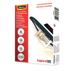 FELLOWES Pack 100 Fundas Plastificar 125 micras Brillo A6 5307201