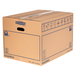 FELLOWES Pack de 10 Cajas de mudanzas con montaje manual 32L (430x300x250mm)  Resistente 6208301