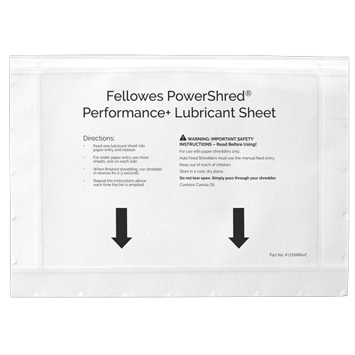 FELLOWES Pack de 10 hojas lubricantes de aceite vegetal 4025601