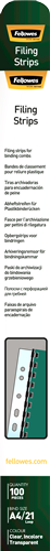 FELLOWES Pack de 100 Tiras multitaladro para encuadernación de canutillo de plástico 5360401