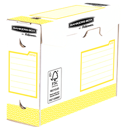 FELLOWES Pack de 20 Cajas de archivo definitivo A4+ 100MM extra resistente Amarillo 4474202