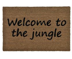 Felpudo, 60 x 40 x 3 cm, de fibra de coco en marrón | Colección Welcome to the jungle