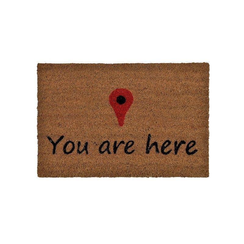 Felpudo de fibra de coco marrón, 40x60 cm | You are here