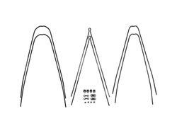 Fender part efd duo/rapido 46/65 3stays/2clamps/screws/clip