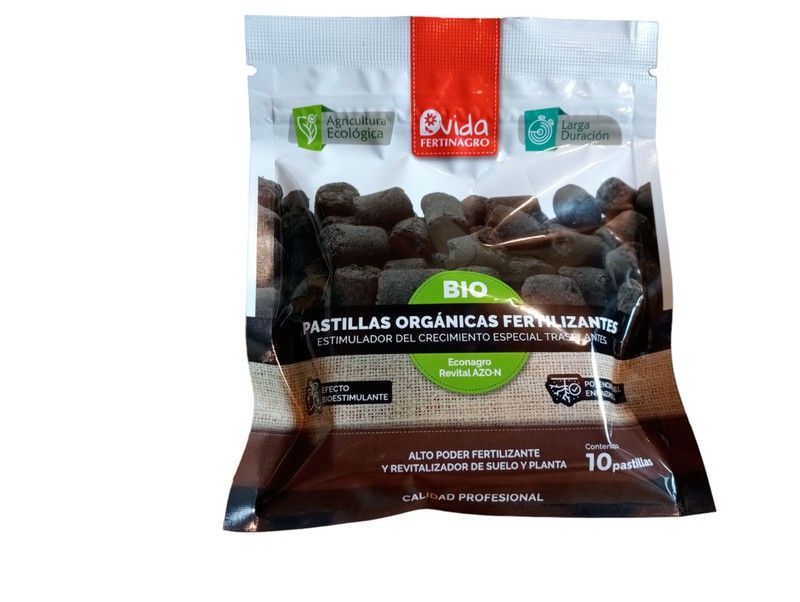 Fertilizante en pastillas orgánicas
