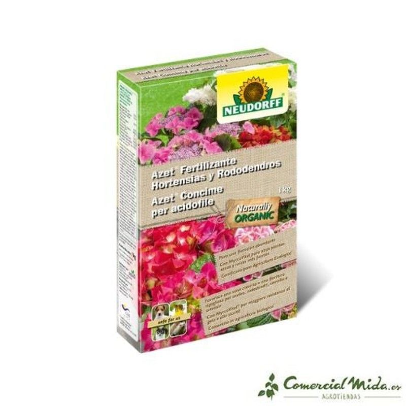 Fertilizante granulado Neudorff para hortensias y plantas ácidas 1KG