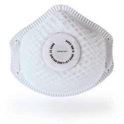 FFP2 NR D, mascarilla con malla y válvula metal free