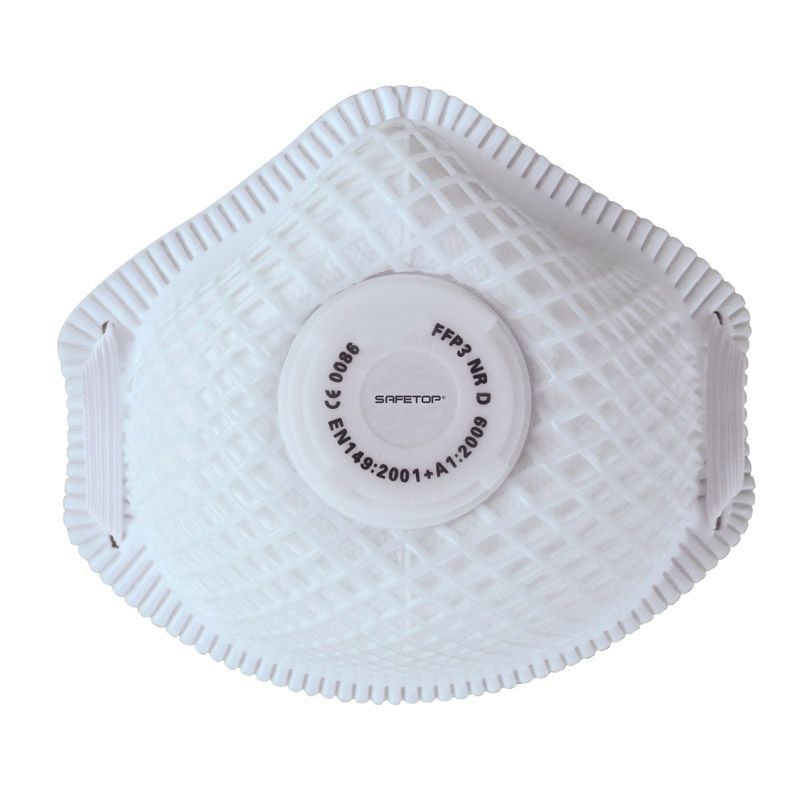 FFP3 NR D, mascarilla con malla y válvula metal free