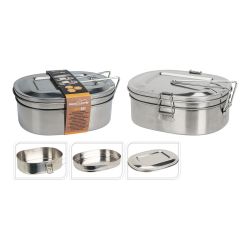 Fiambrera, Acero Inoxidable, 1200Ml, 180X140X75Mm