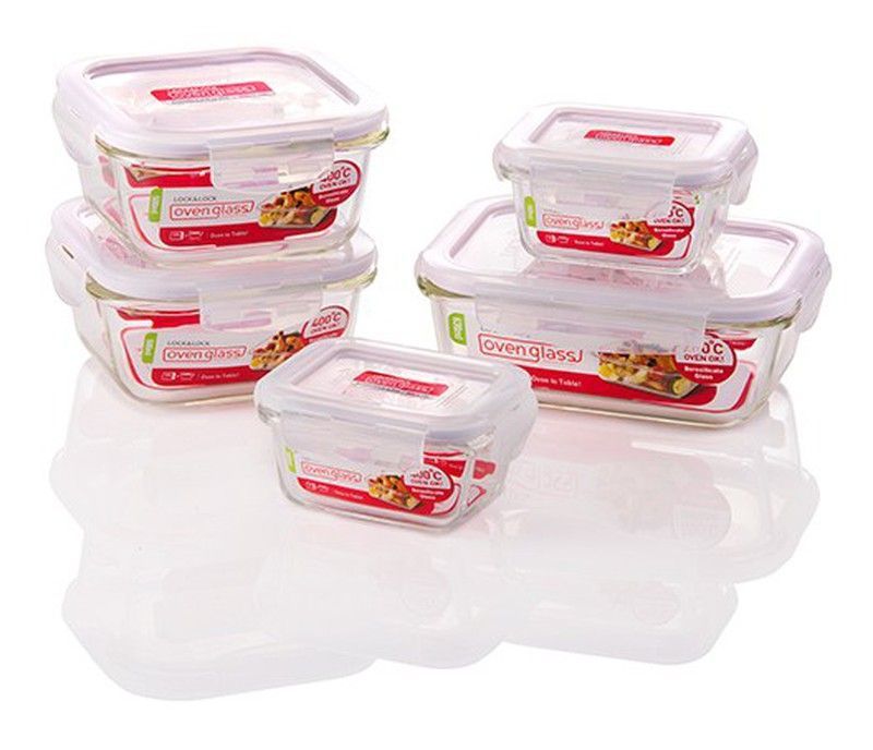 Fiambrera cristal redondo 600ml (apto horno)