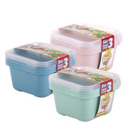 Fiambrera Cuadrada 1.3Lt Pack 3 26790