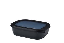 Fiambrera Rectangular Hermética 1000 ml Negro Nordico Cirqula Mepal