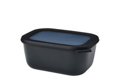 Fiambrera Rectangular Hermética 1500 ml Negro Nordico Cirqula Mepal