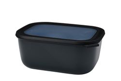 Fiambrera Rectangular Hermética 3000 ml Negro Nordico Cirqula Mepal