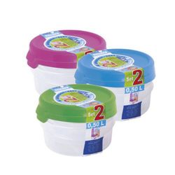 Fiambrera Redonda 0.5Lt Pack 2U 6261