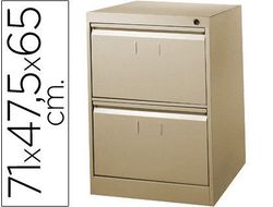 Fichero Cajones de Suelo Metalico de 2 Cajones 71Cm Alto,65Cm Prof,47,5 Anchocolor Beige N.34
