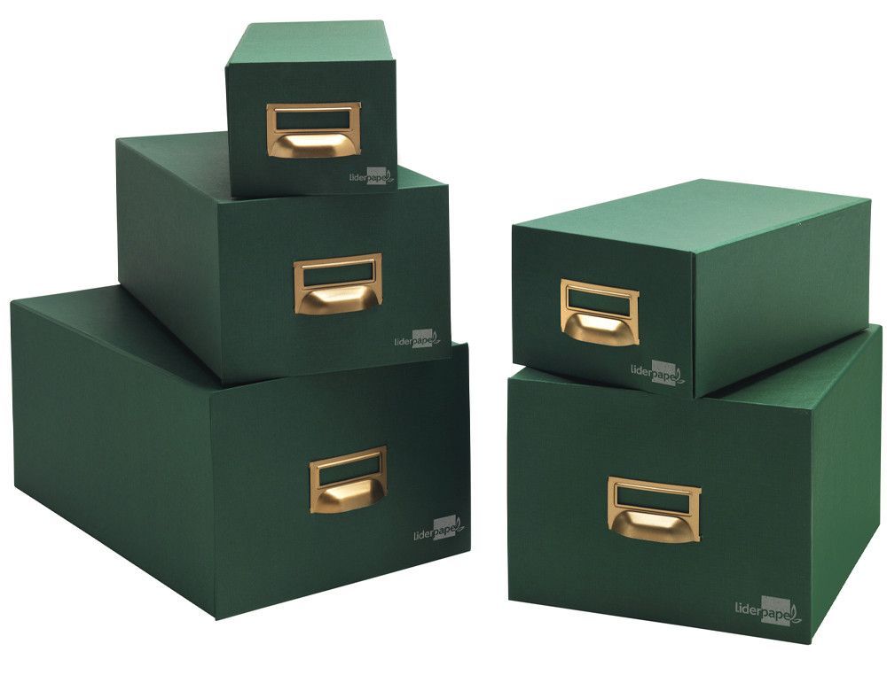 Fichero Fichas Tela Verde 500 Fichas N.3 -Tamaño 100X150 Mm