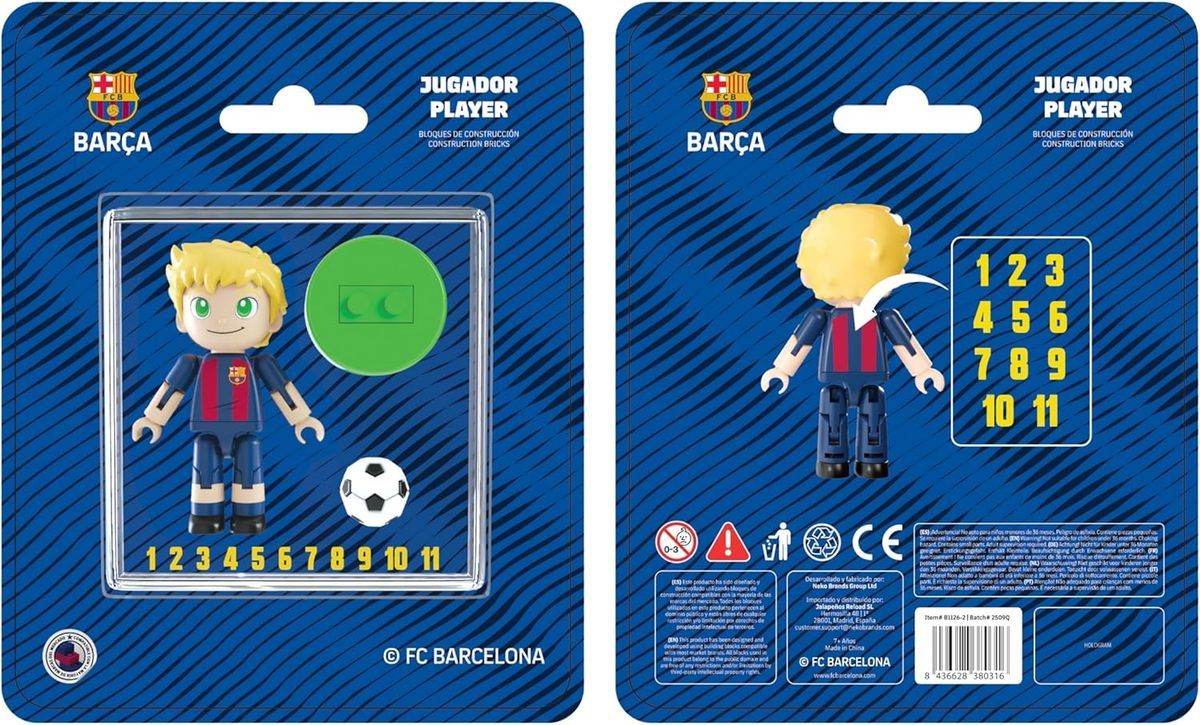 Figura Articulada SURTIDA -  Futbolista FC Barcelona 4 cm. - Licencia Oficial - Neko Brands