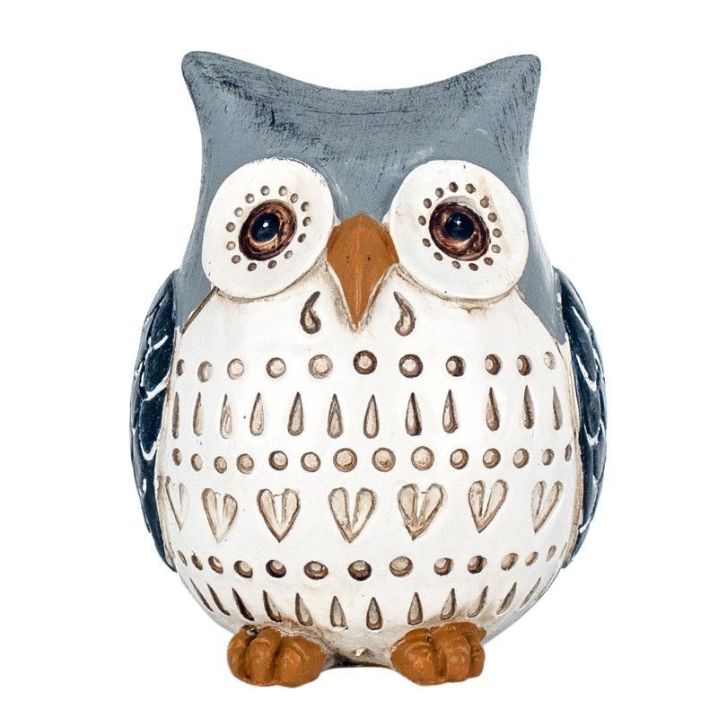 Figura Buho Decoración Azul