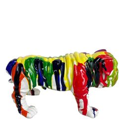 Figura Bulldog Poliresina Multicolor 23x14x11 cm