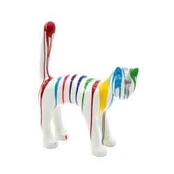 Figura decorativa de gato de poliresina L 62x25x76 cm | Bastet