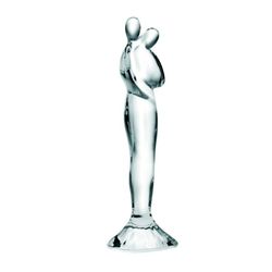 Figura decorativa Pareja de cristal transparente, Ø 7,8 x 24 cm | Fusion