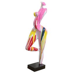 Figura femenina Hazel,  31 x 19 x 89 cm, en poliresina multicolor