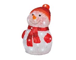 Figura LED en forma de muñeco de nieve l25.00-w25.00-h35.00cm-40l color assorted/blanca fria
