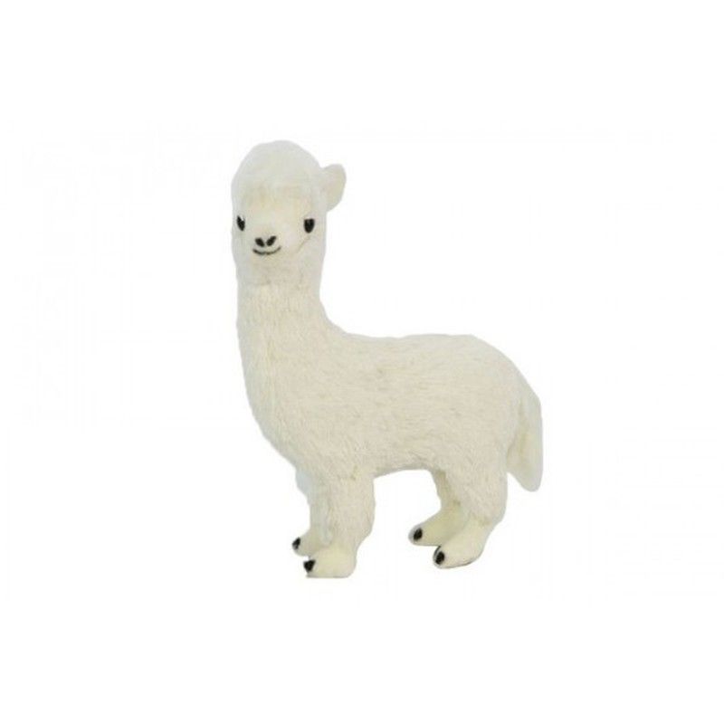 Figura Llama Blanca Deco Navidad 24 X 9 X H35 Cm.