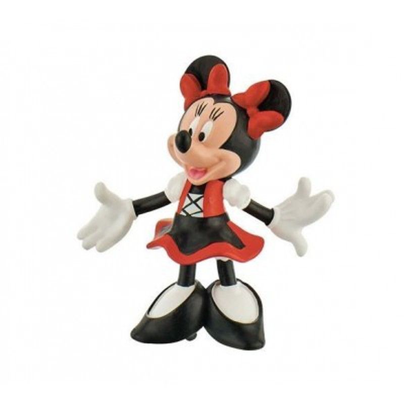 Figura Minnie Mouse - Vestido Rojo - 7 cm.