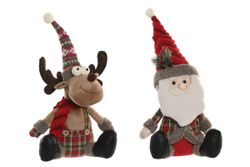 Figura Navidad Reno Papa Noel Sentado Ideal Regalo