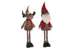 Figura Navidad Reno y Papa Noel de Pie Ideal Regalo